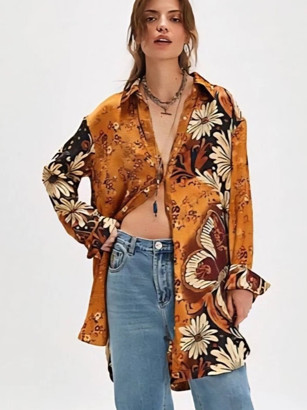 Free People Off The Vine Button Down Shirt in the Ruby Butterfly
Combo colorway.